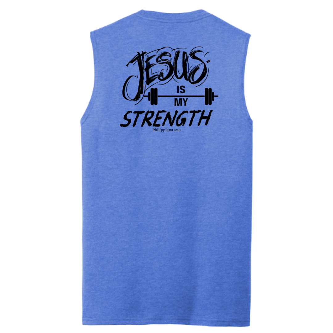 Jesus is my Strength Men's Muscle Tank