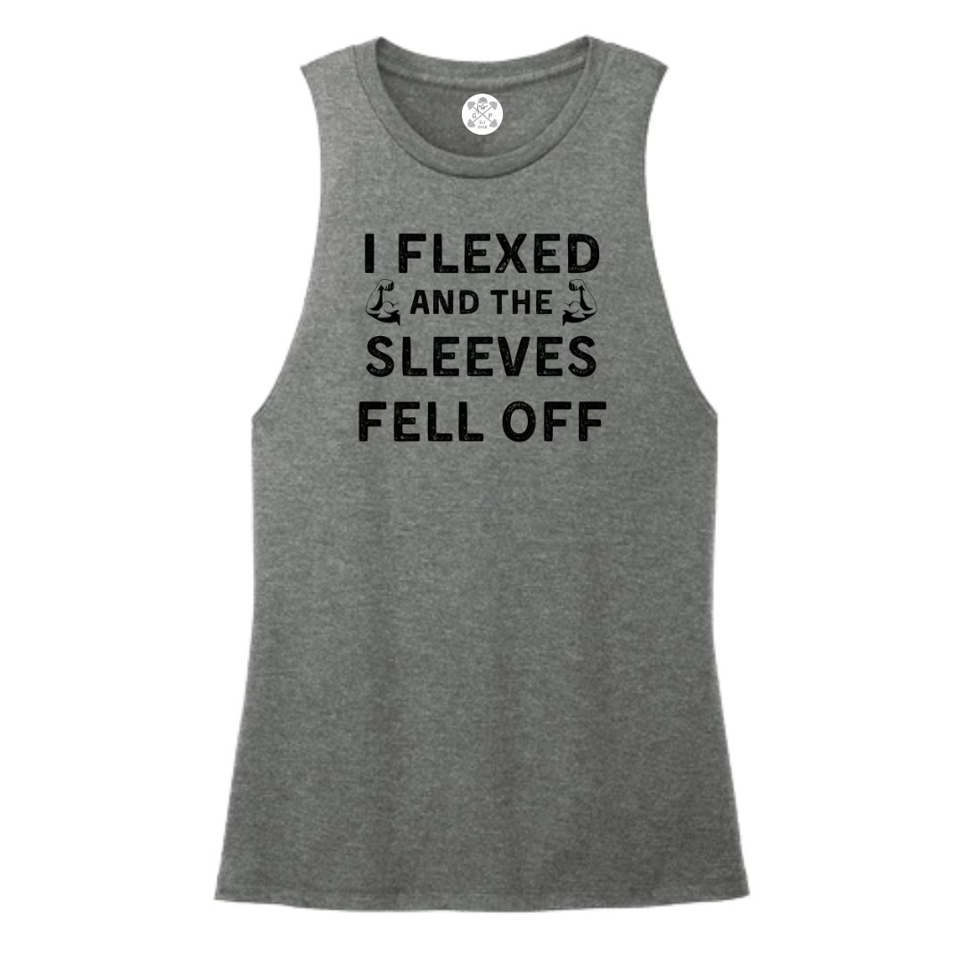 Flexed and the Sleeves Fell Off Women's Muscle Tank