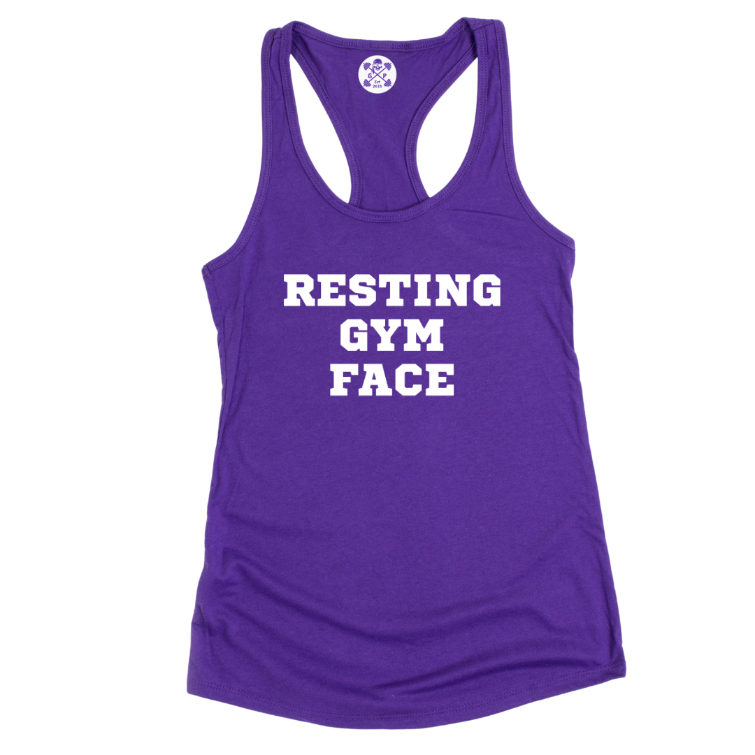 Resting Gym Face Racerback Tank