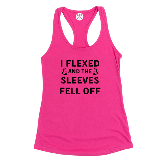 Flexed and the Sleeves Fell off Racerback Tank