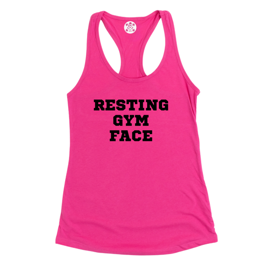 Resting Gym Face Racerback Tank