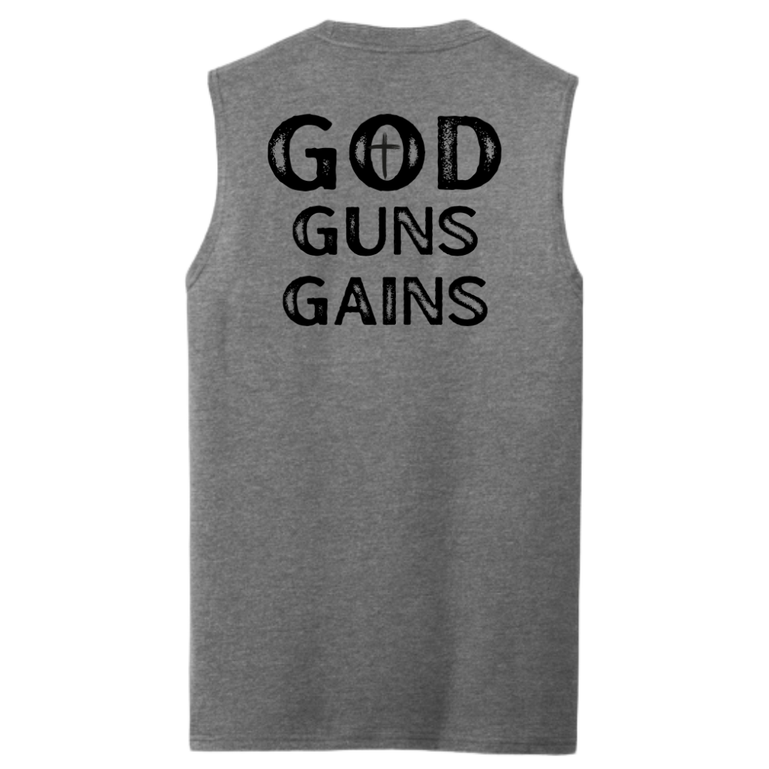 God | Guns | Gains Men's Muscle Tank
