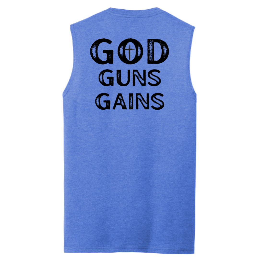 God | Guns | Gains Men's Muscle Tank
