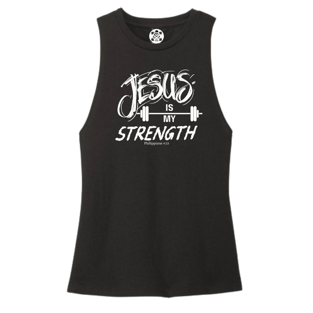 Jesus is My Strength Women's Muscle Tank