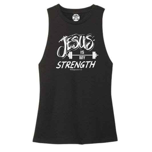 Jesus is My Strength Women's Muscle Tank