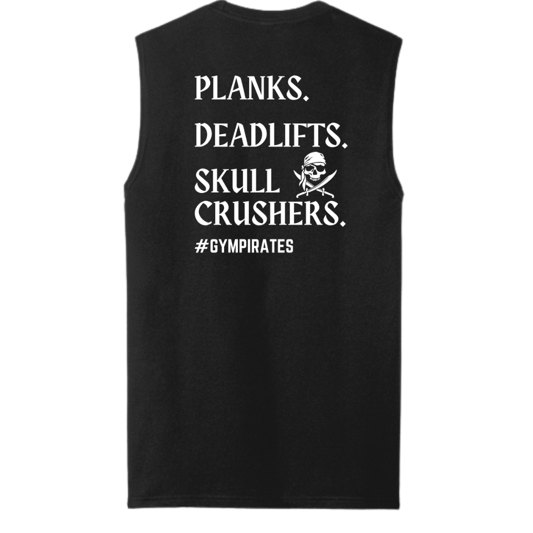 Planks | Deadlifts | Skull Crushers Men's Muscle Tank