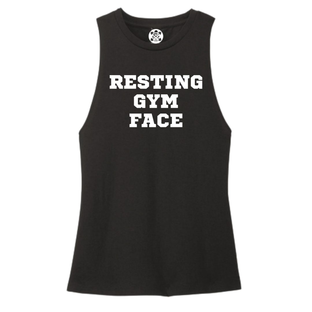 Resting Gym Face Women's Muscle Tank