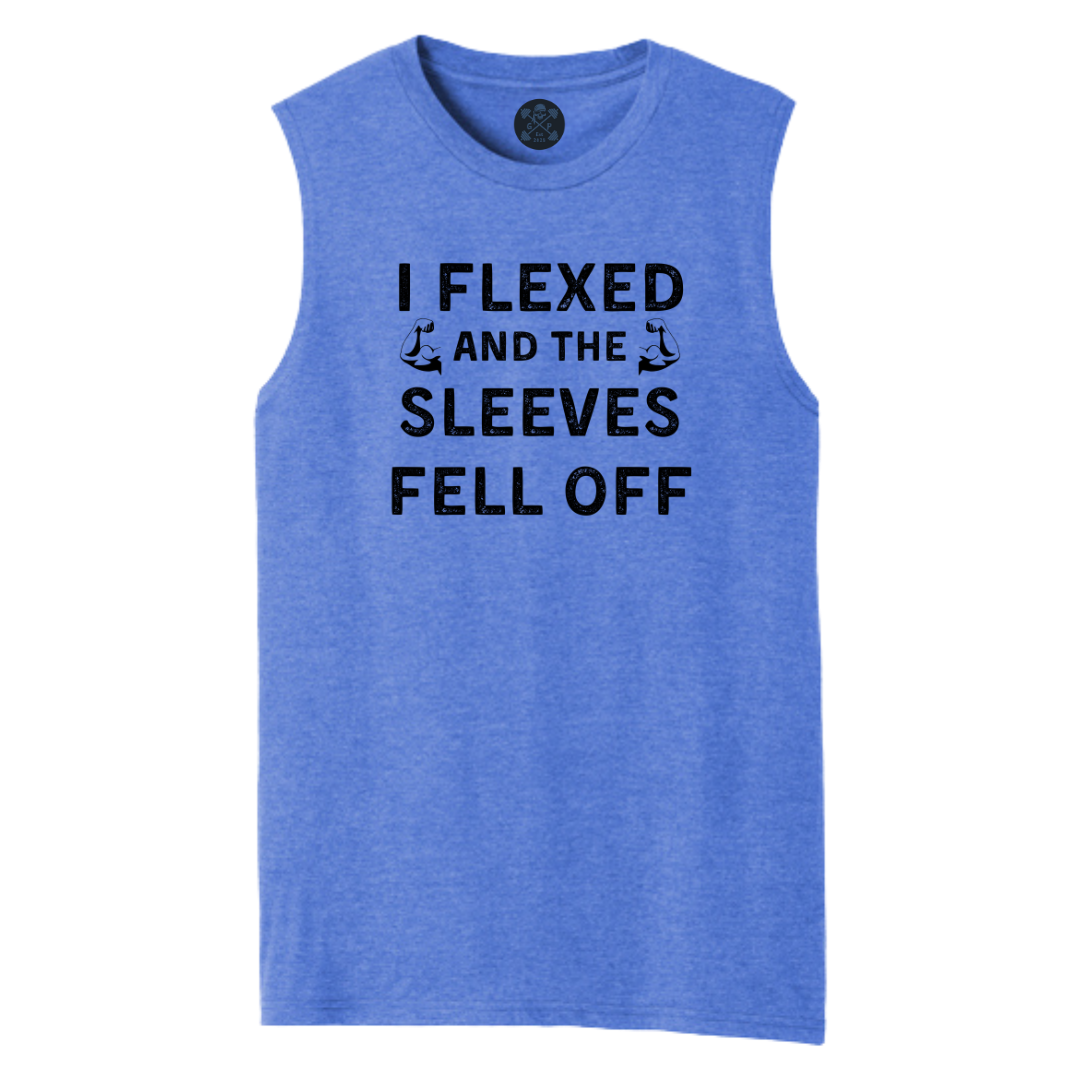 Flexed and the Sleeves Fell Off Men's Muscle Tank