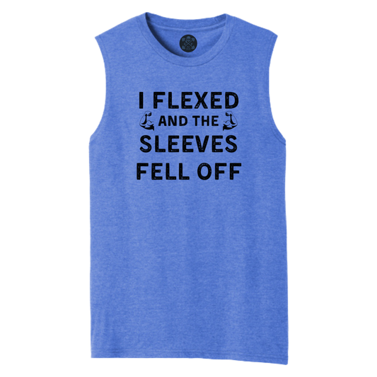 Flexed and the Sleeves Fell Off Men's Muscle Tank