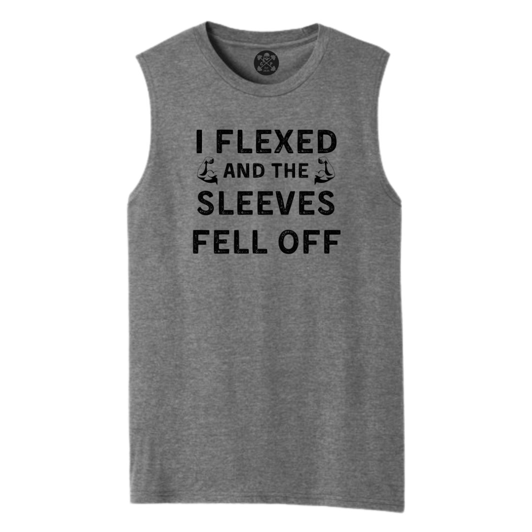 Flexed and the Sleeves Fell Off Men's Muscle Tank