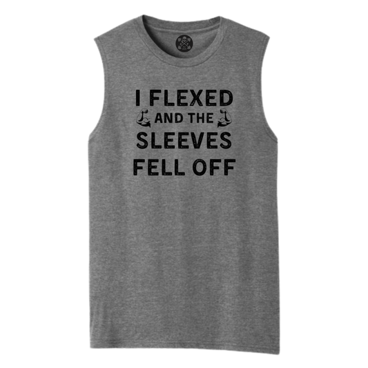Flexed and the Sleeves Fell Off Men's Muscle Tank