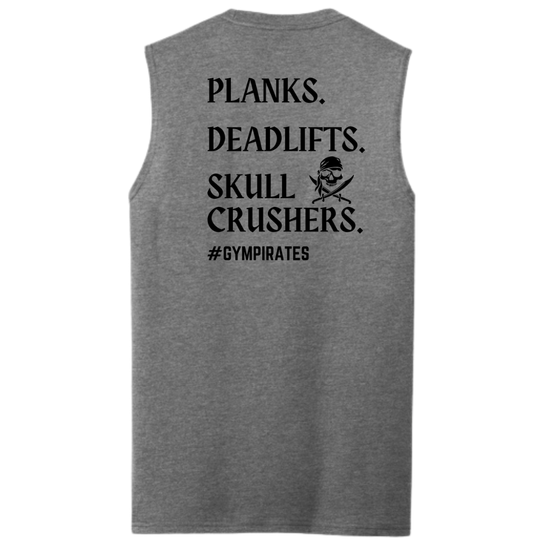 Planks | Deadlifts | Skull Crushers Men's Muscle Tank