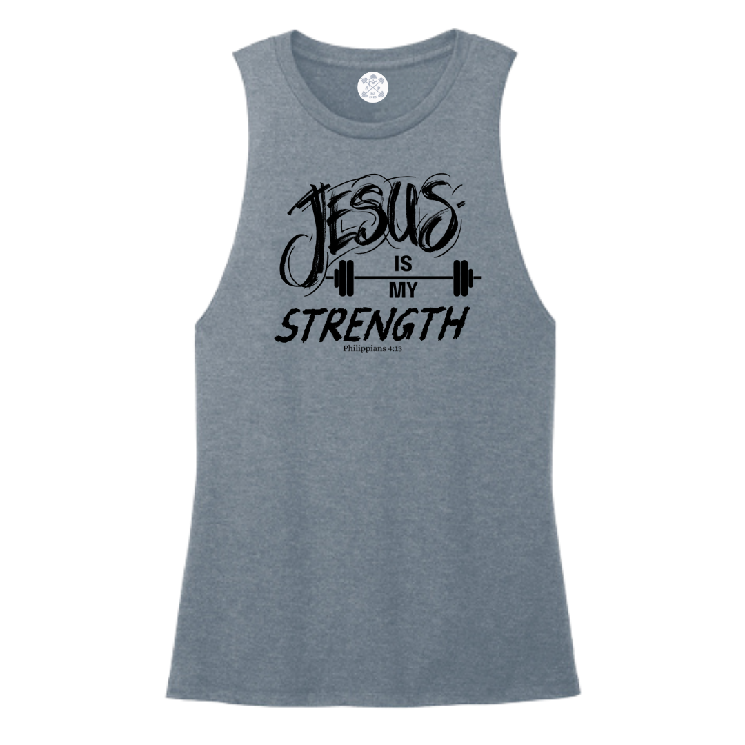 Jesus is My Strength Women's Muscle Tank
