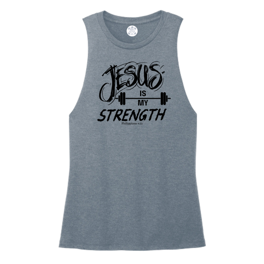 Jesus is My Strength Women's Muscle Tank