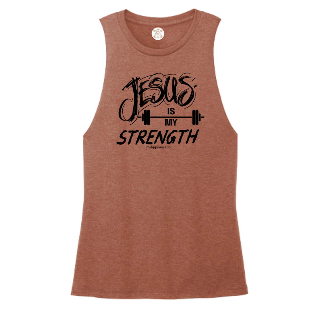 Jesus is My Strength Women's Muscle Tank