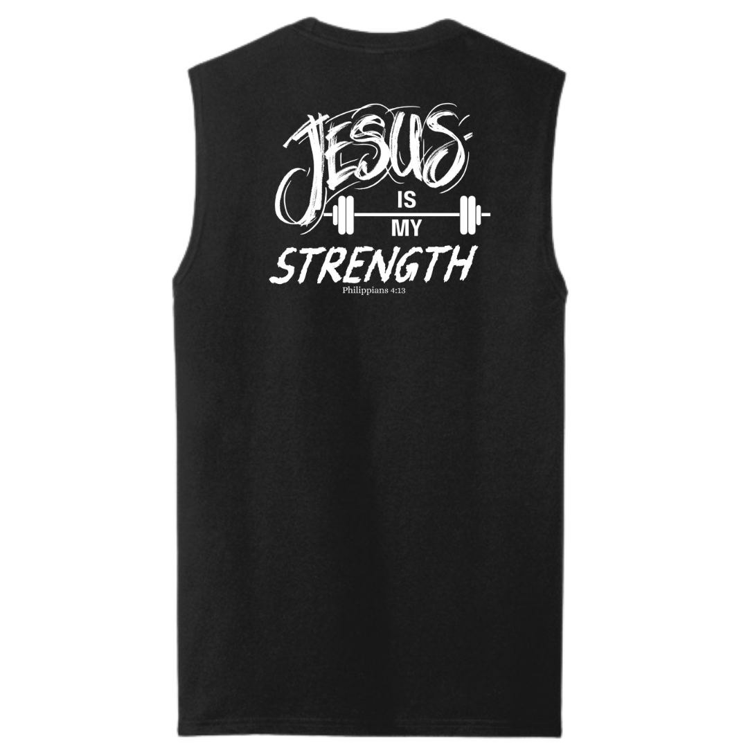 Jesus is my Strength Men's Muscle Tank