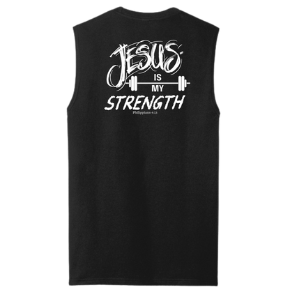 Jesus is my Strength Men's Muscle Tank