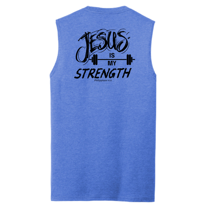 Jesus is my Strength Men's Muscle Tank