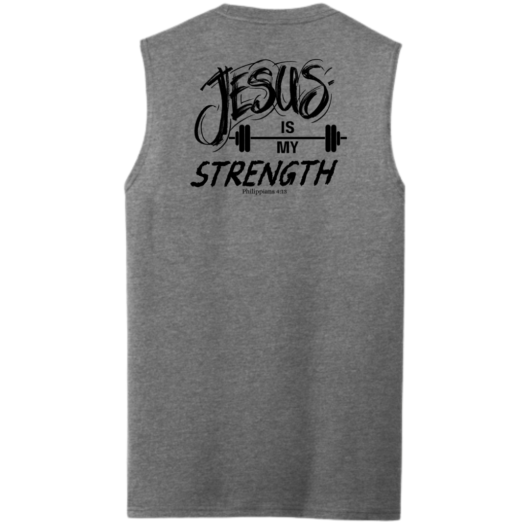 Jesus is my Strength Men's Muscle Tank