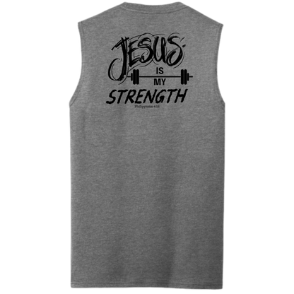 Jesus is my Strength Men's Muscle Tank