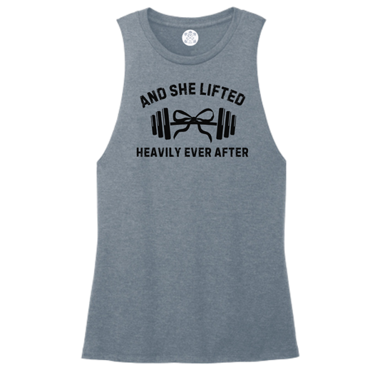 She Lifted Heavily Ever After Women's Muscle Tank