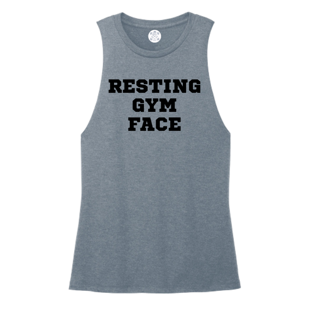 Resting Gym Face Women's Muscle Tank