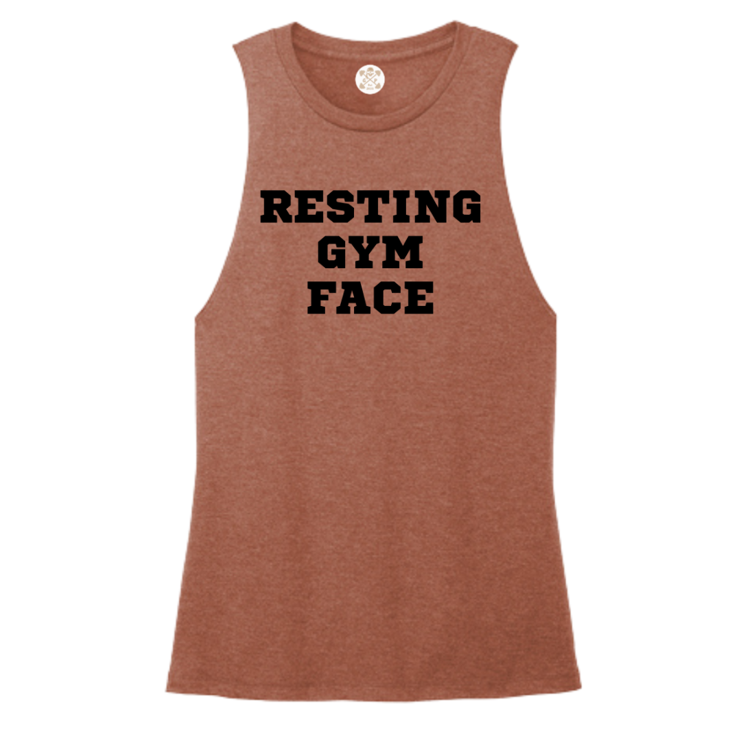 Resting Gym Face Women's Muscle Tank