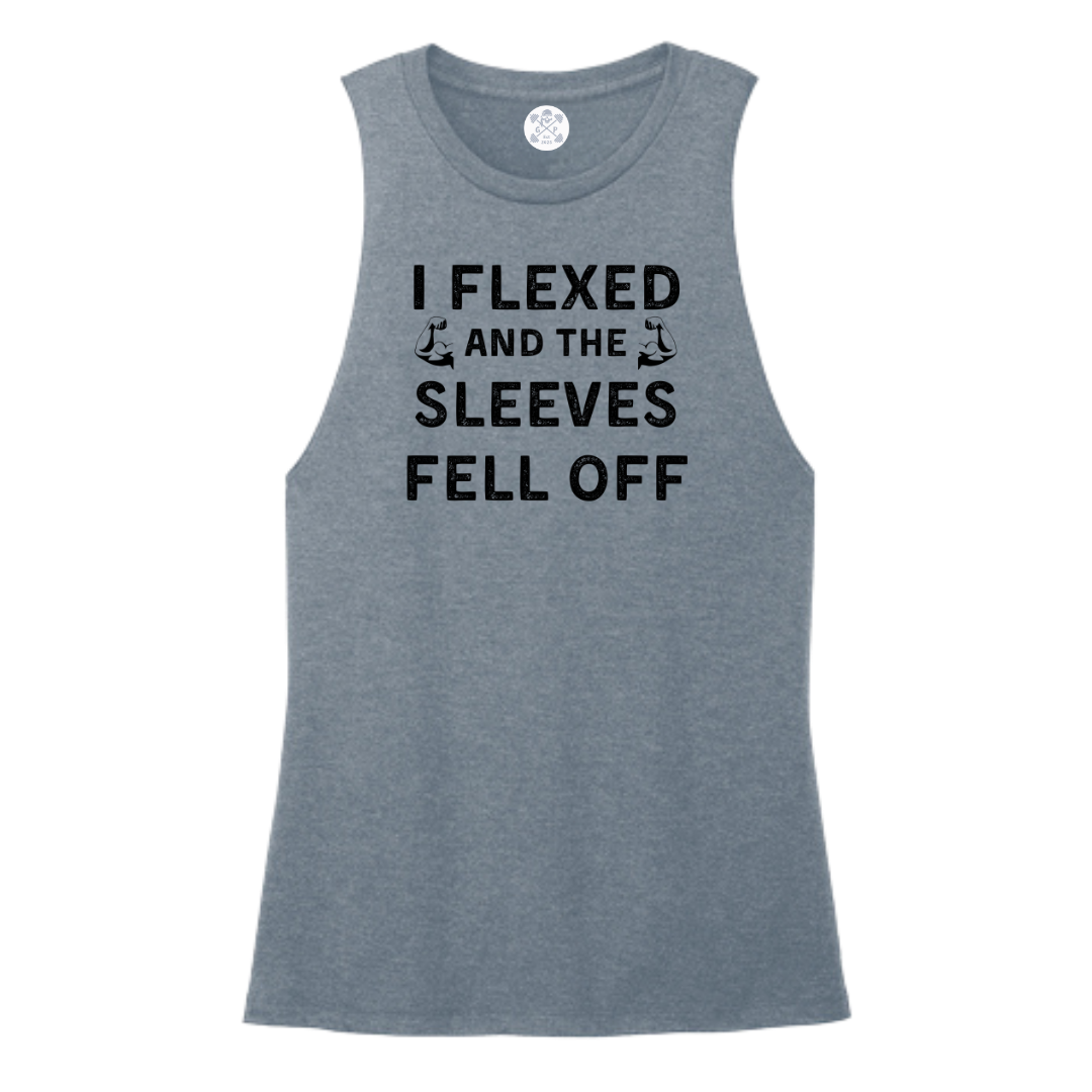 Flexed and the Sleeves Fell Off Women's Muscle Tank