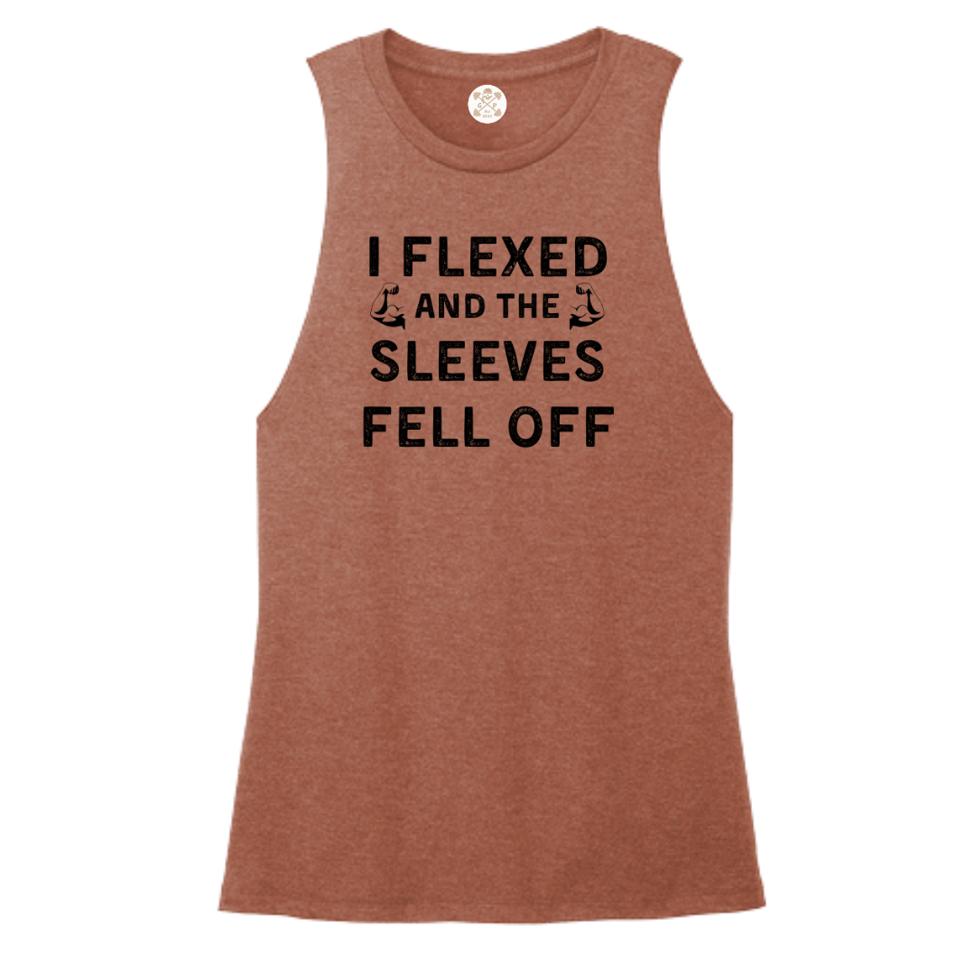Flexed and the Sleeves Fell Off Women's Muscle Tank