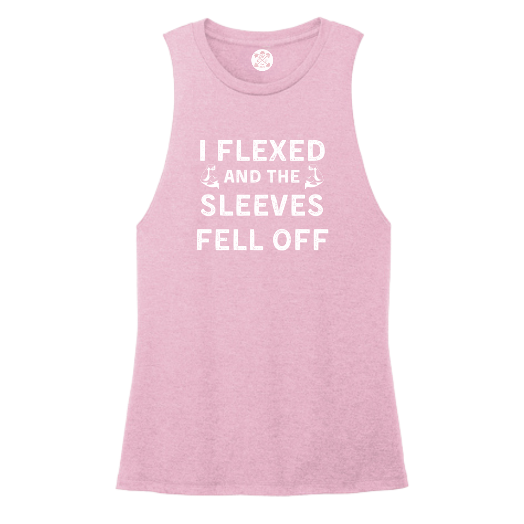 Flexed and the Sleeves Fell Off Women's Muscle Tank