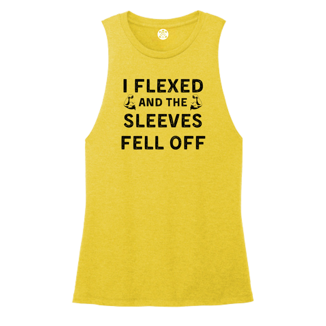 Flexed and the Sleeves Fell Off Women's Muscle Tank