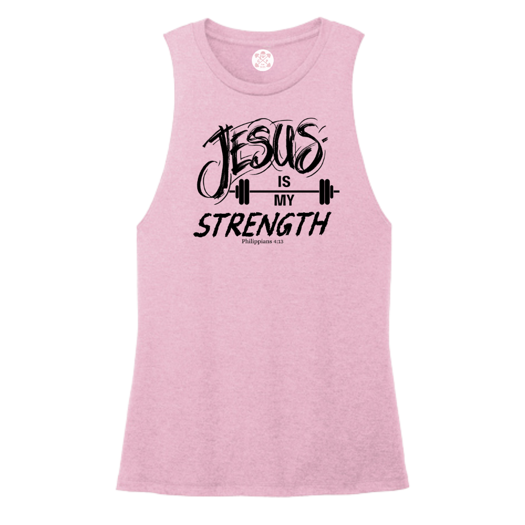 Jesus is My Strength Women's Muscle Tank