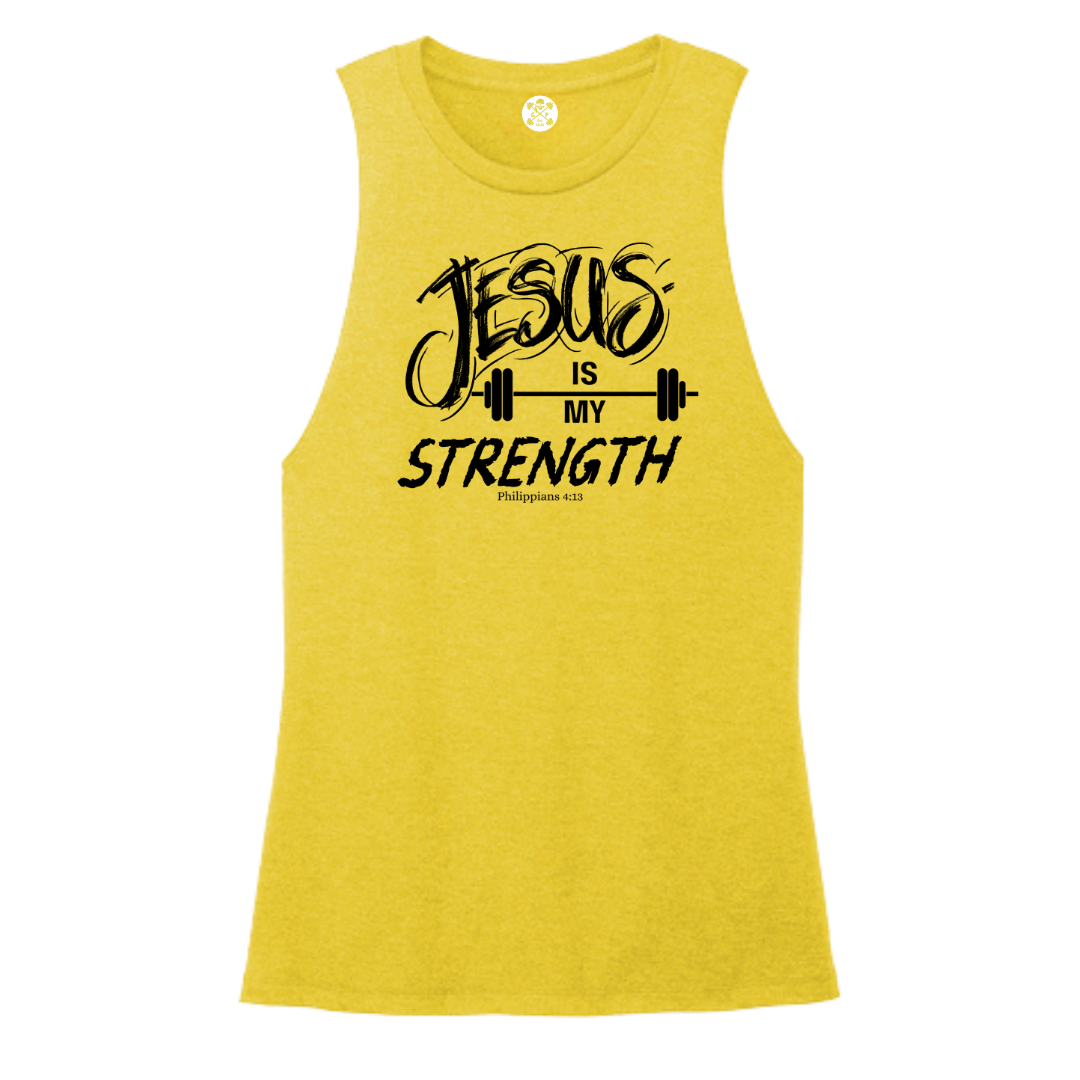 Jesus is My Strength Women's Muscle Tank