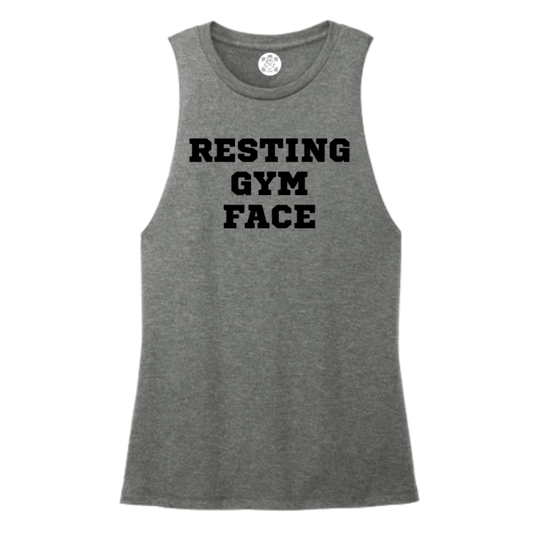 Resting Gym Face Women's Muscle Tank