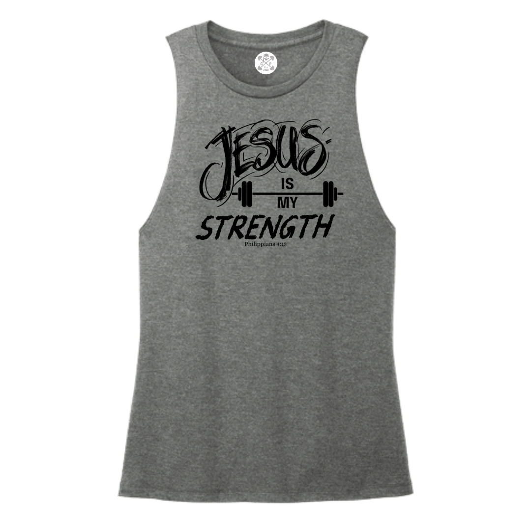 Jesus is My Strength Women's Muscle Tank