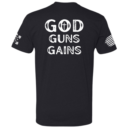 GOD | GUNS | GAINS Tee