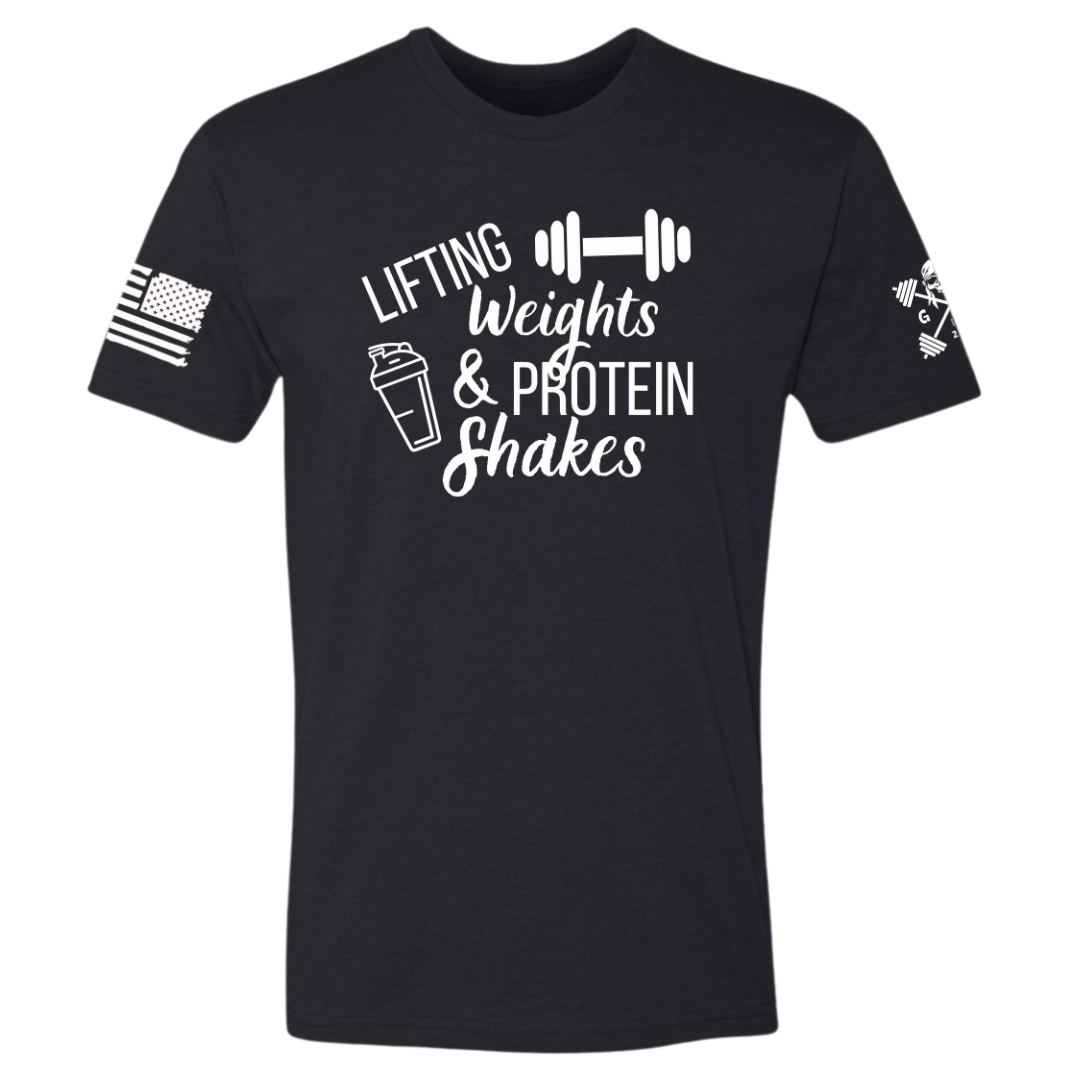 Lifting Weights and Protein Shakes Women's Tee