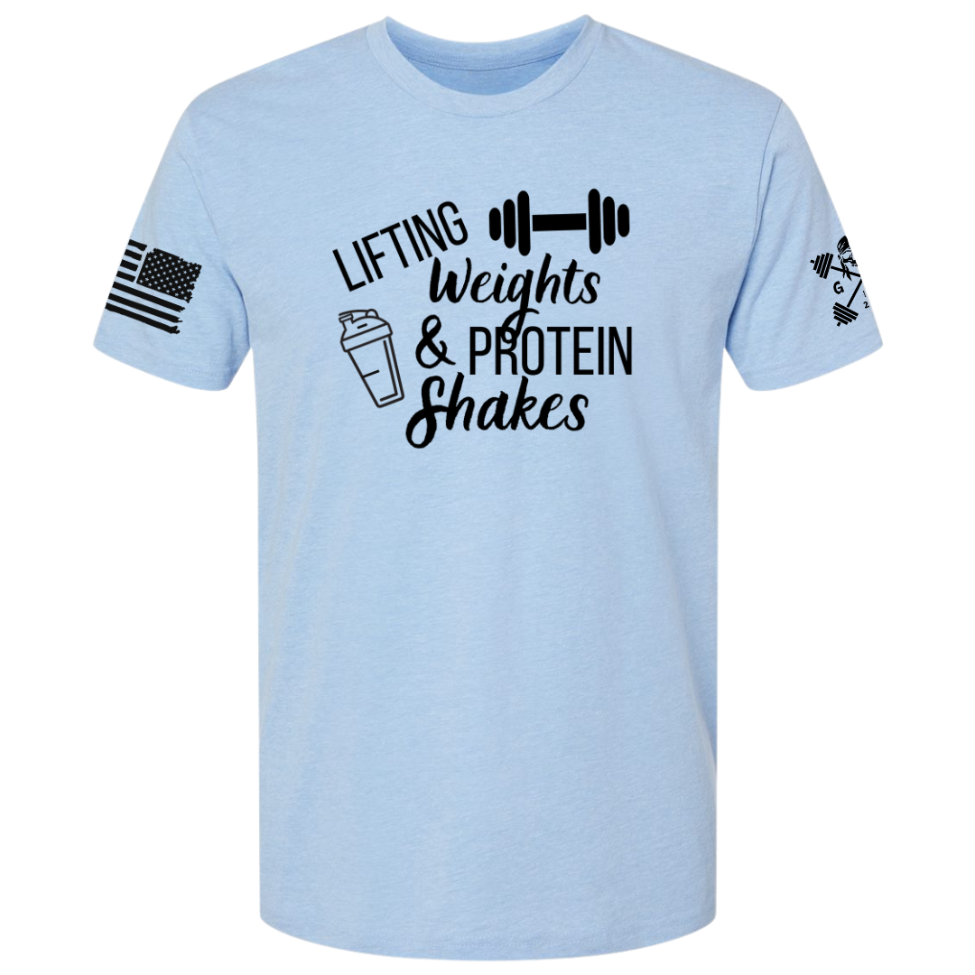 Lifting Weights and Protein Shakes Women's Tee