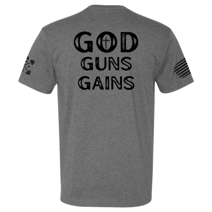 GOD | GUNS | GAINS Tee