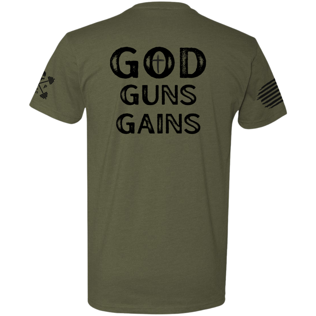 GOD | GUNS | GAINS Tee