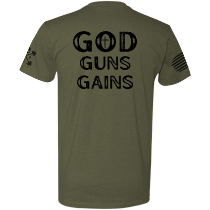 GOD | GUNS | GAINS Tee