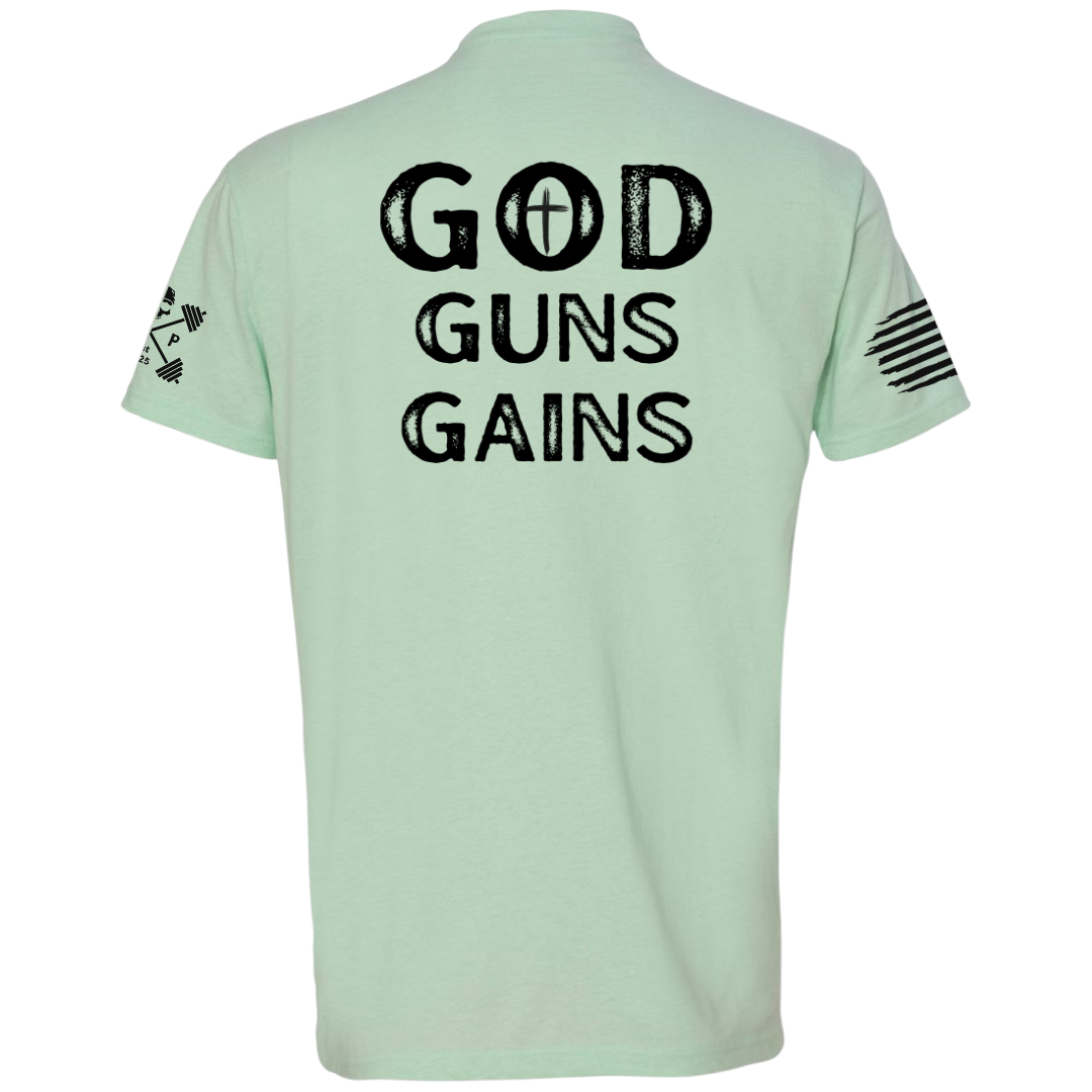GOD | GUNS | GAINS Tee