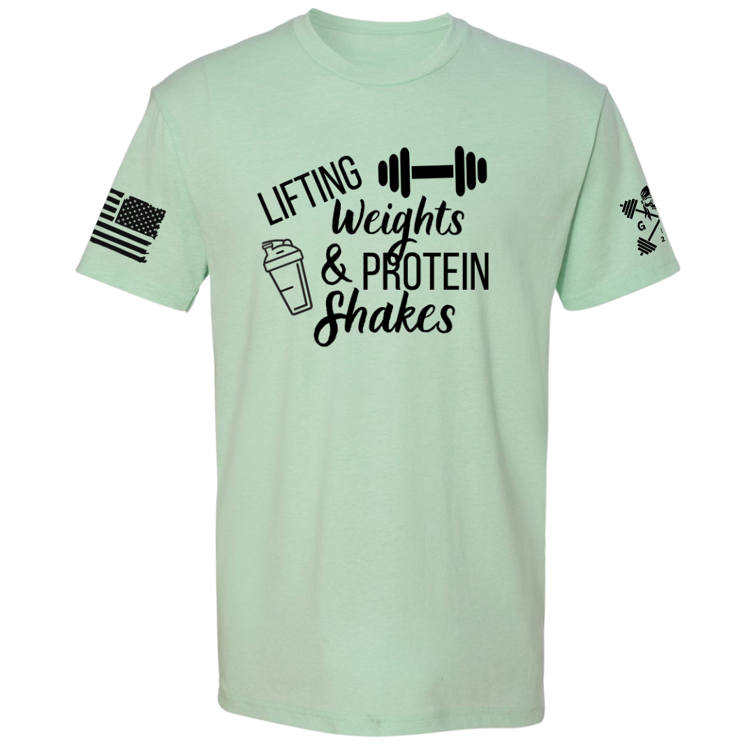 Lifting Weights and Protein Shakes Women's Tee