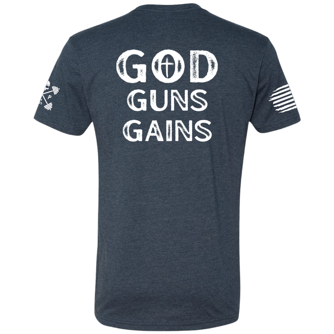 GOD | GUNS | GAINS Tee