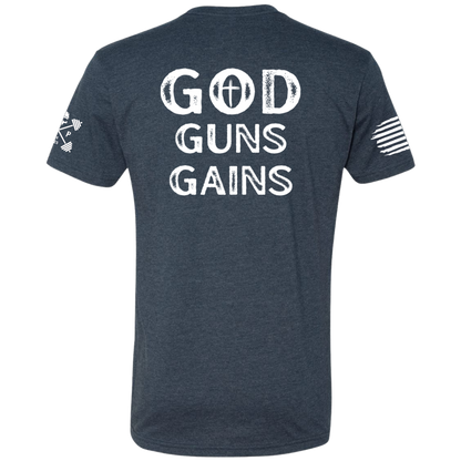 GOD | GUNS | GAINS Tee