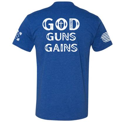 GOD | GUNS | GAINS Tee