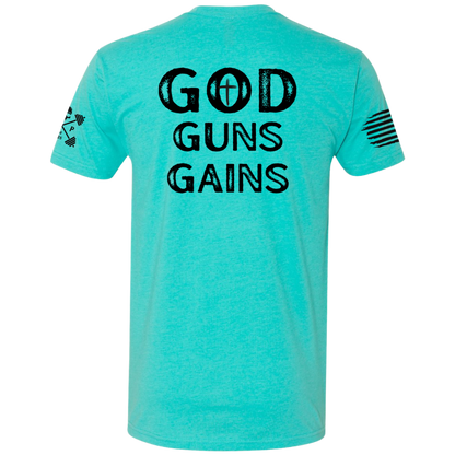 GOD | GUNS | GAINS Tee