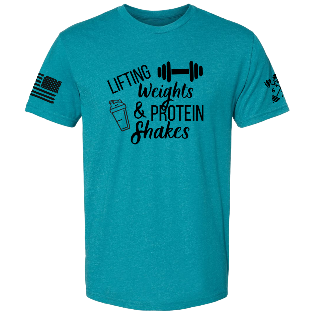 Lifting Weights and Protein Shakes Women's Tee