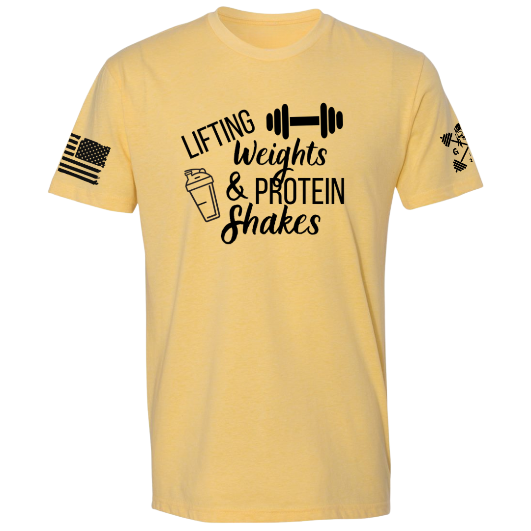 Lifting Weights and Protein Shakes Women's Tee