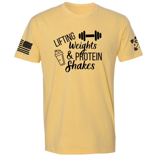 Lifting Weights and Protein Shakes Women's Tee